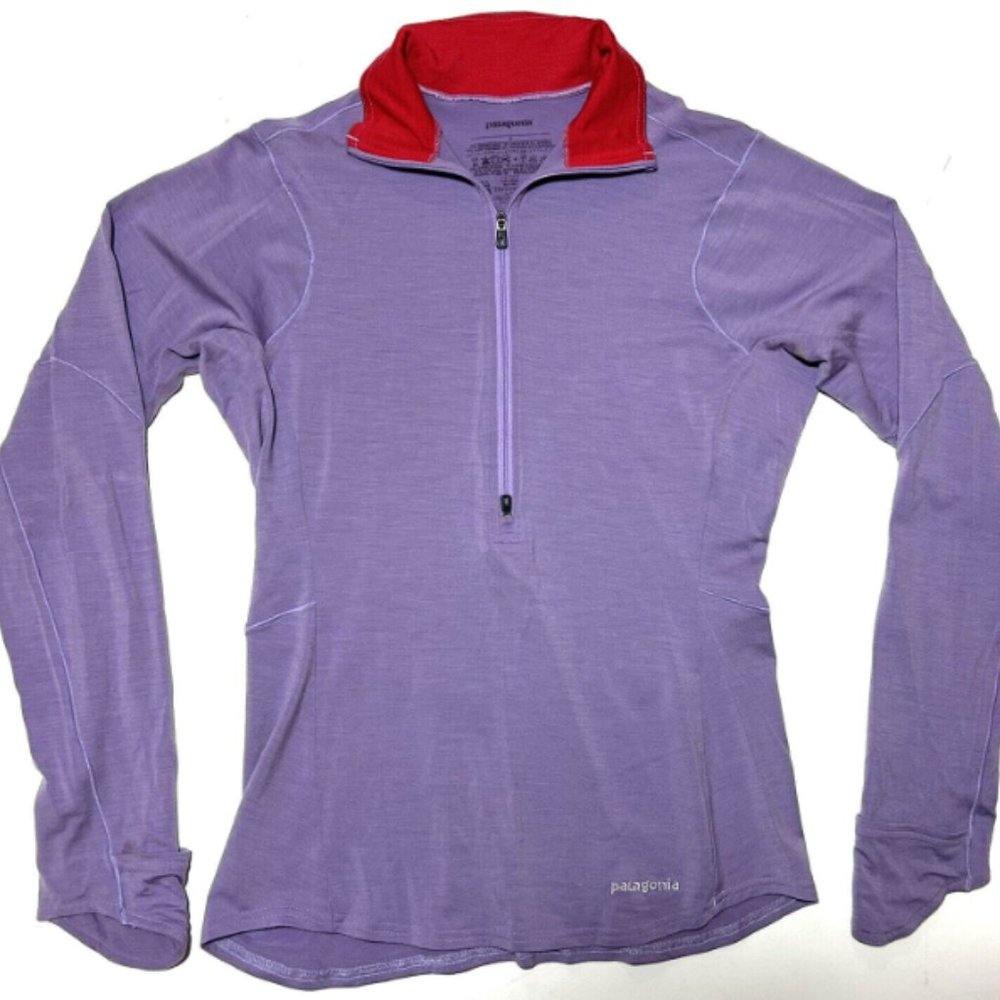 Patagonia Base Layer Womens Small Capilene Performance 1/4 Zip Pullover